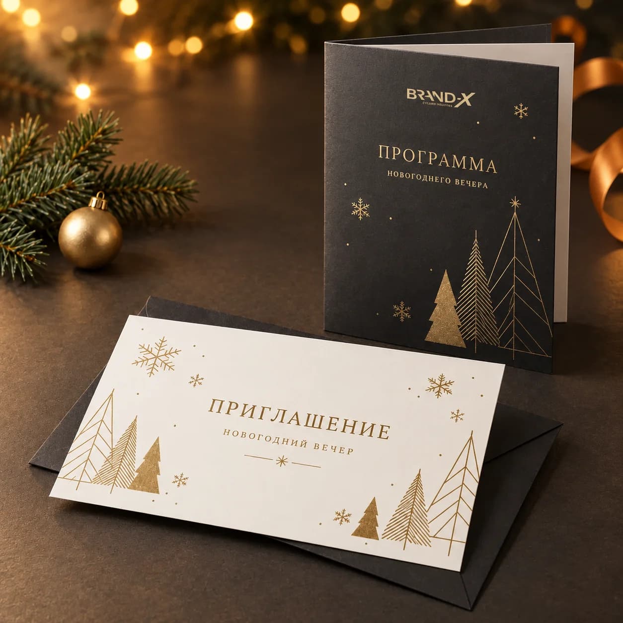 Приглашение на новогодний вечер и его программа