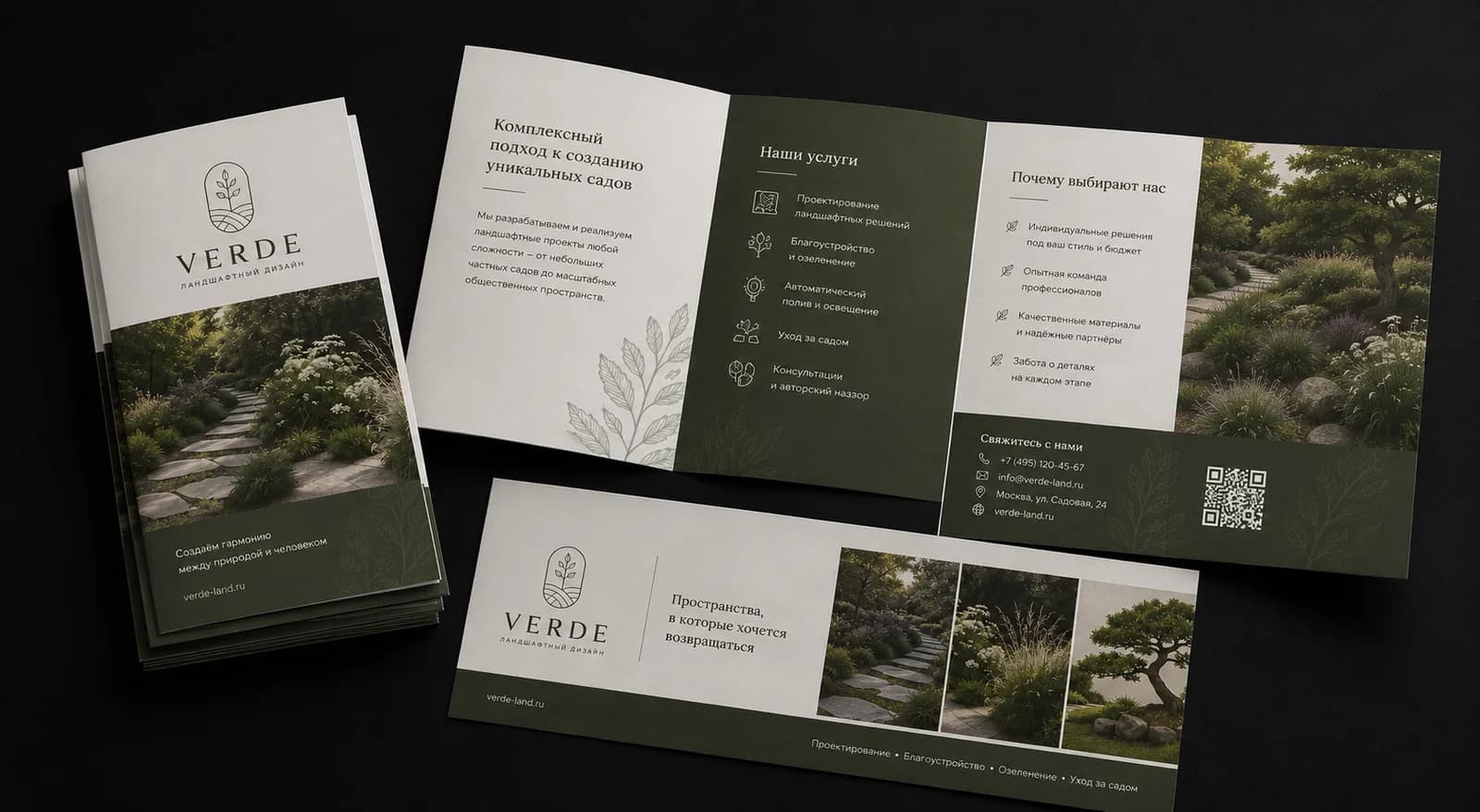 Печатные материалы с подготовленным дизайном для презентаций